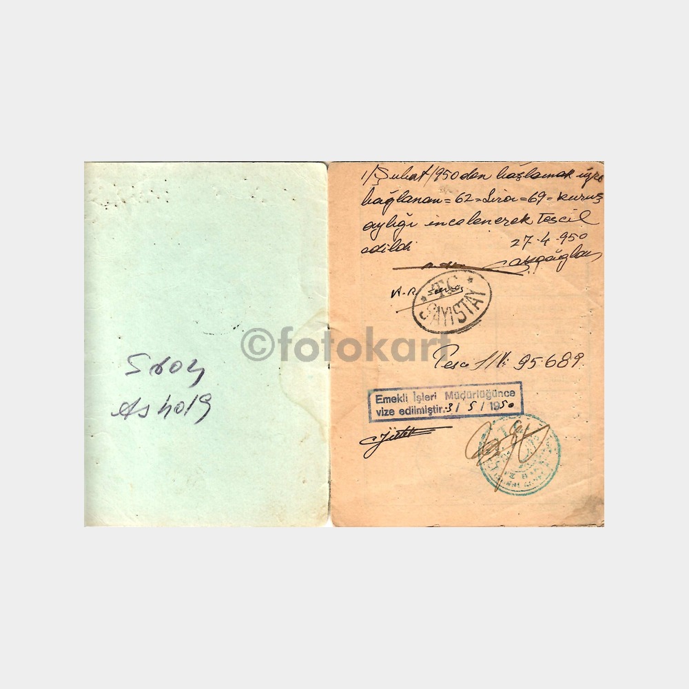 1950 Emekli Cüzdanı Beşiktaş