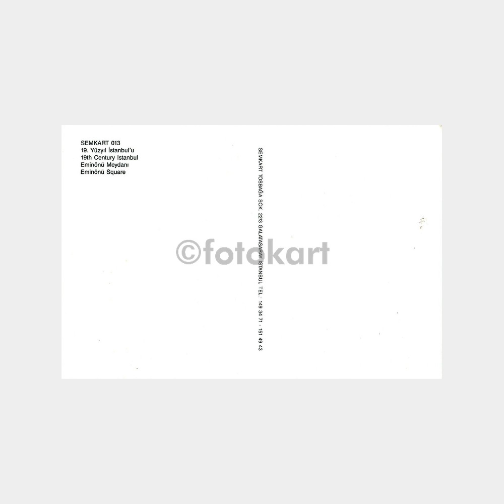 Eski İstanbul Eminönü Meydanı Reprodüksiyon Kartpostal - Görsel 2