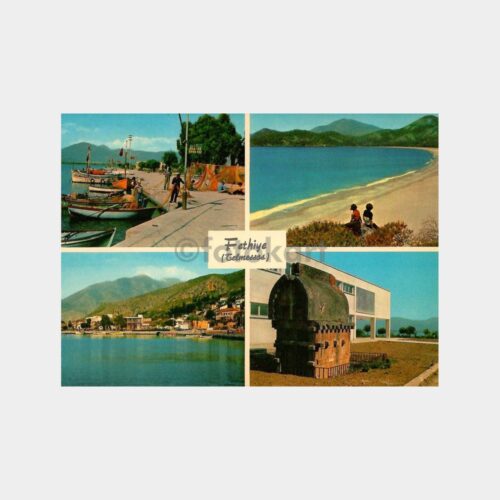 1975 Fethiye 4 Görünüş Kartpostal