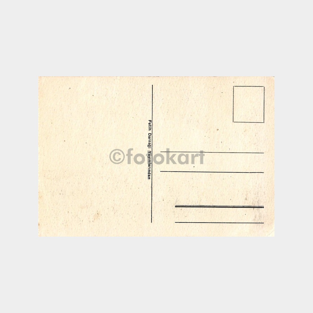 1953 Fetih Yılı Hatırası - İstanbul Surları Kartpostal - Görsel 2