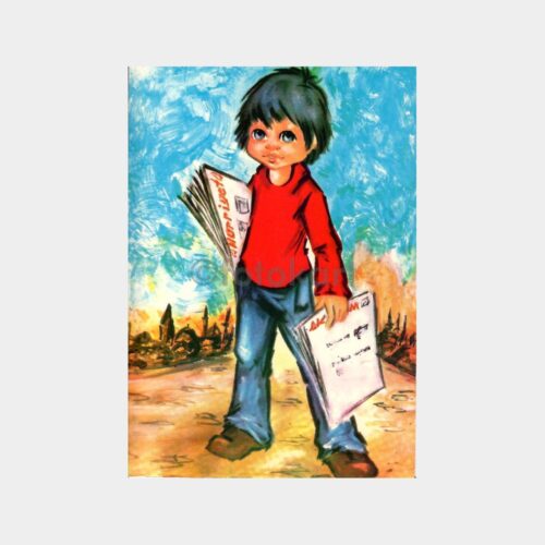 Gazeteci Çocuk Görünüş Kartpostal
