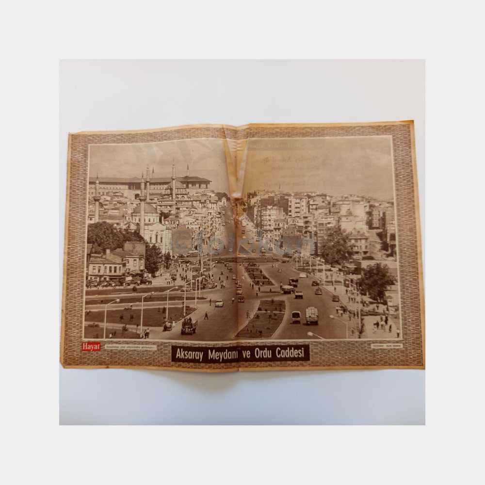 Hayat Dergisi - Orta Sayfası Poster, No. 13 Aksaray Meydanı ve Ordu Caddesi