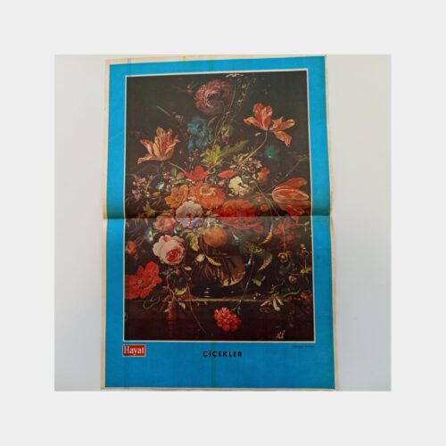 Hayat Dergisi - Orta Sayfası Poster, No. 16 Abraham Mignon - Çiçekler Tablosu