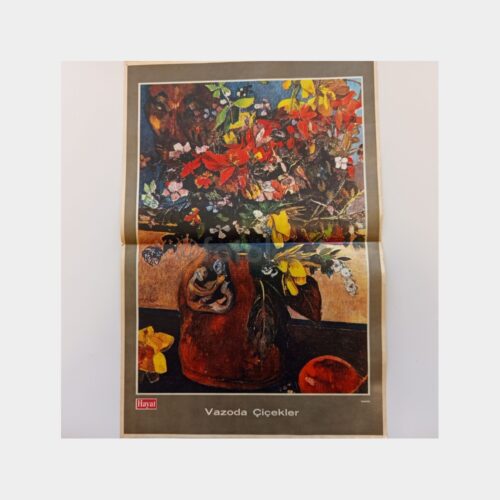 Hayat Dergisi - Orta Sayfası Poster, No. 17 Gauguin - Vazoda Çiçekler Tablosu