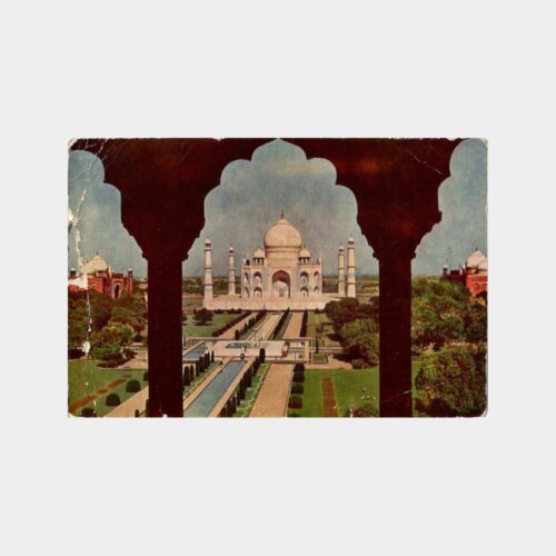1970 Hindistan Agra Sarayı Pullu Damgalı Kartpostal