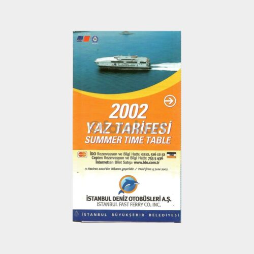 2002 İDO Yaz Tarifesi