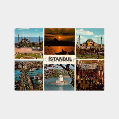 İstanbul 6 Ayrı Görünüş Kartpostal