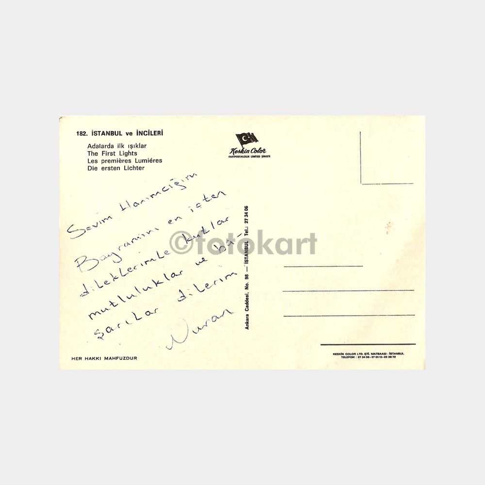 İstanbul Adalar Yelkenli ve Gurup Kartpostal - Görsel 2