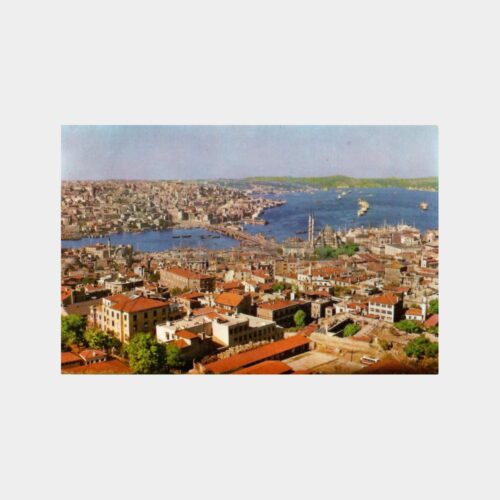 İstanbul Eminönü Galata Köprüsü Banka Kartpostal