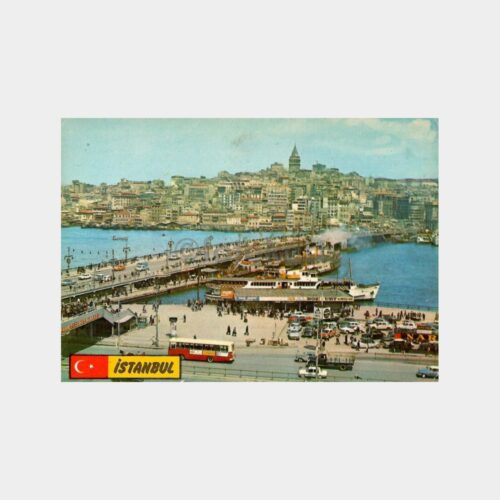 İstanbul Eminönü Galata Köprüsü Kartpostal