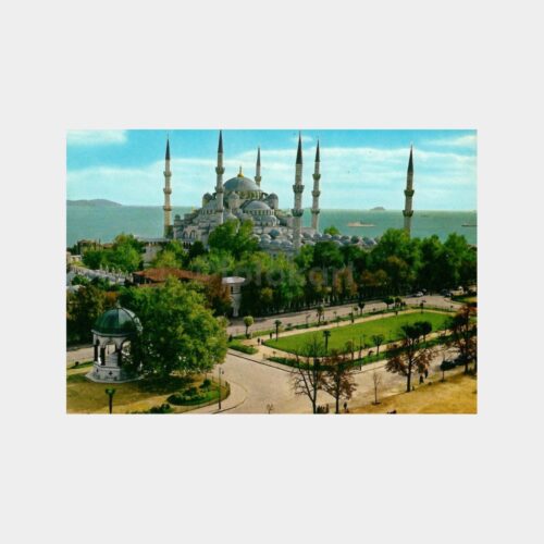 İstanbul Sultanahmet Camii ve Alman Çeşmesi Kartpostal
