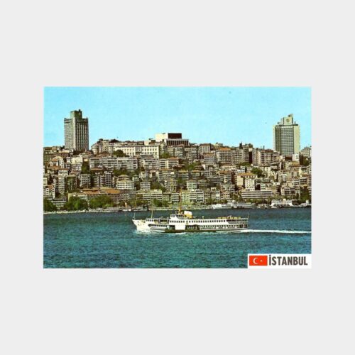 İstanbul Vapurlu Kartpostal