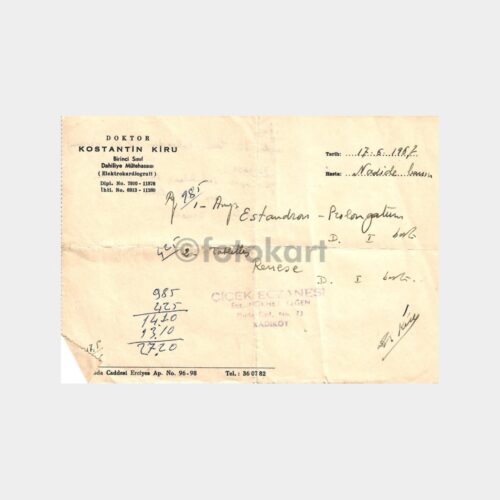 1957 Kadıköy Moda Doktor Reçetesi