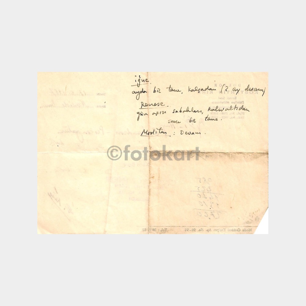 1957 Kadıköy Moda Doktor Reçetesi - Görsel 2
