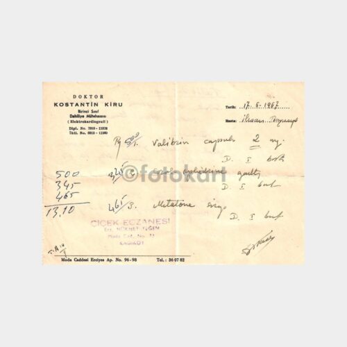1957 Kadıköy Moda Doktor Reçetesi
