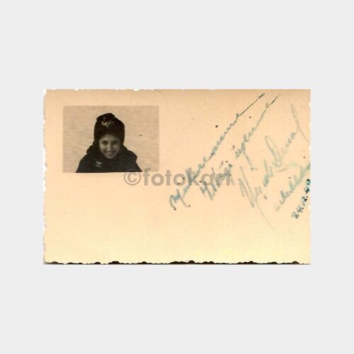1949 Kadın Resimli Tebrik Fotoğraf