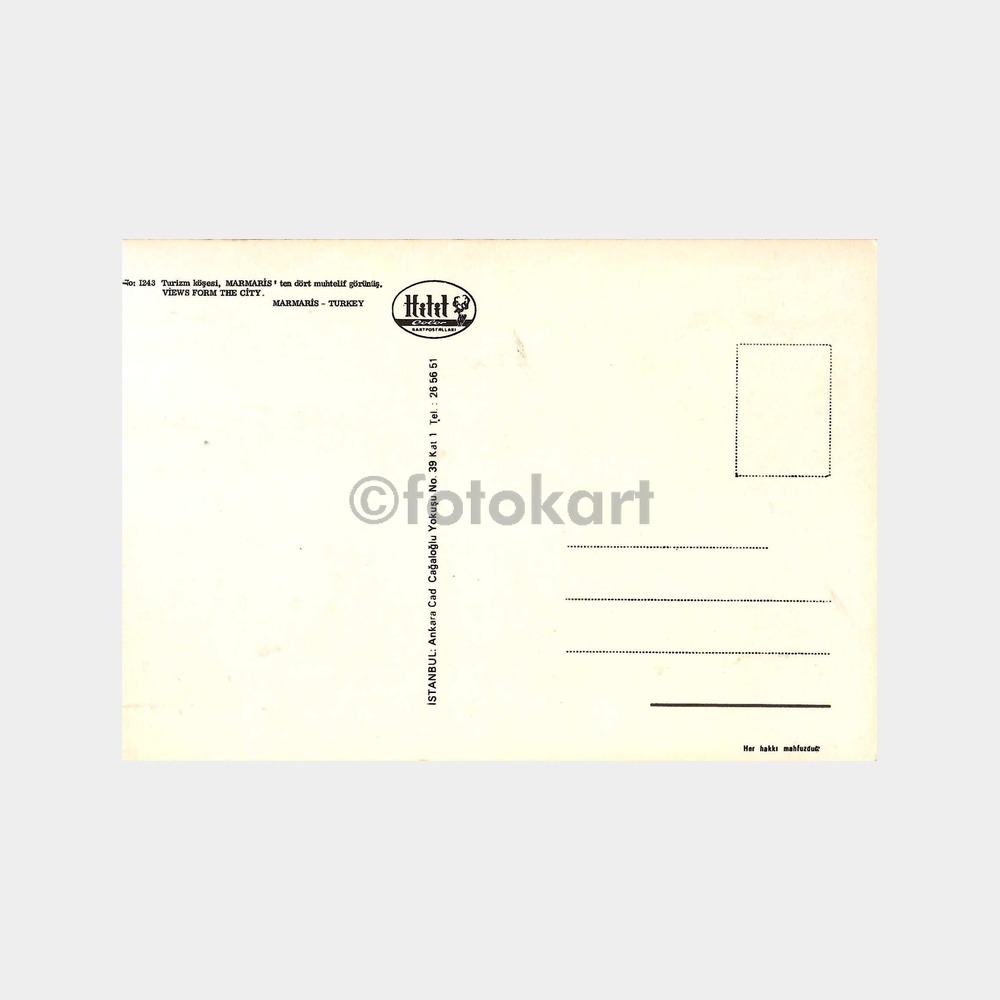Marmaris 4 Görünüş Kartpostal - Görsel 2