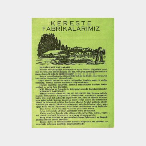 Ormancılık-Kereste Fabrikalarımız Broşürü
