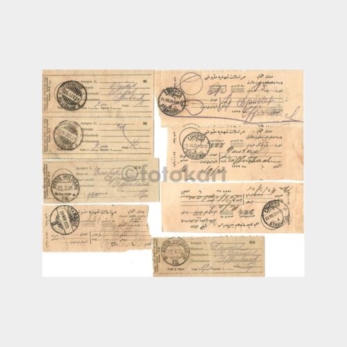 1921 Osmanlı Makbuzları Posta Damgaları (8 Adet)