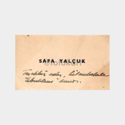 Safa Yalçuk - TCDD Demiryolları Genel Müdür Kartvizit