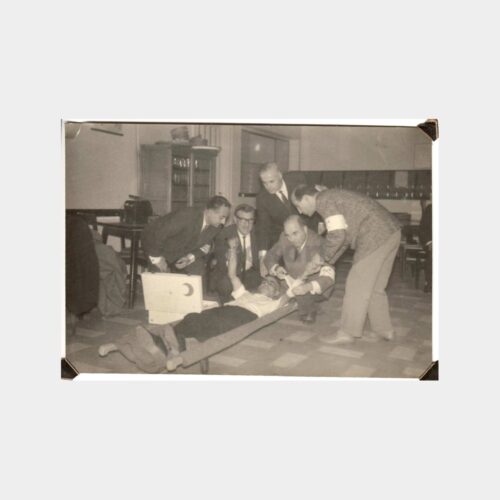 Sivil Savunma Tatbikatı Konulu 2 Adet Fotoğraf