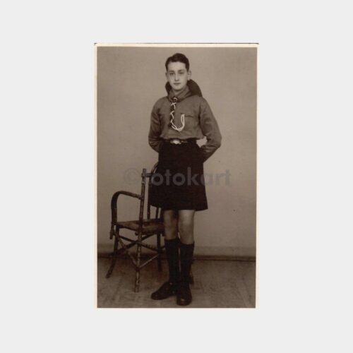 1941 Şortlu Erkek İzci Öğrenci Fotoğraf