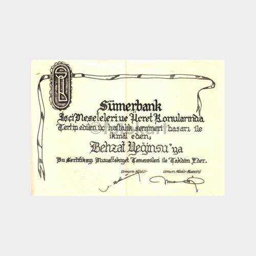 Sümerbank Başarı Sertifikası