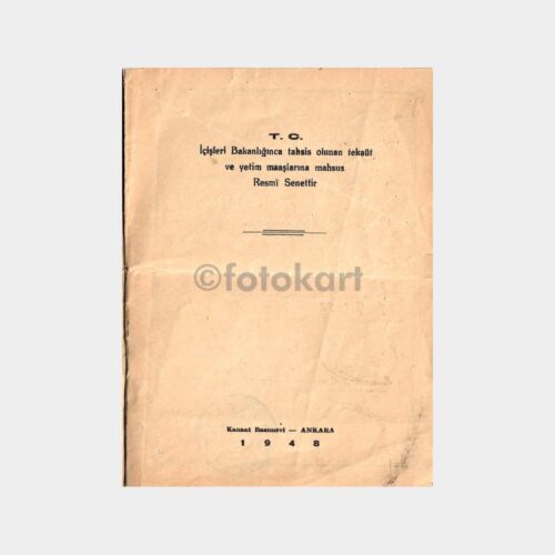 1945 Tekaüt-Emekli Maaş Karnesi