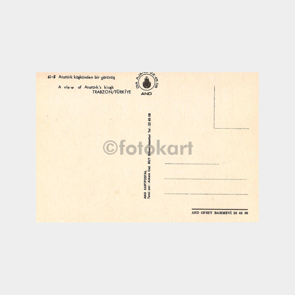 Trabzon Atatürk Köşkü Kartpostal - Görsel 2