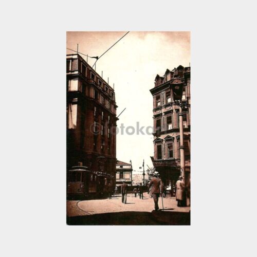 1925 Tünel Meydanı ve Tramvay Reprodüksiyon Kartpostal