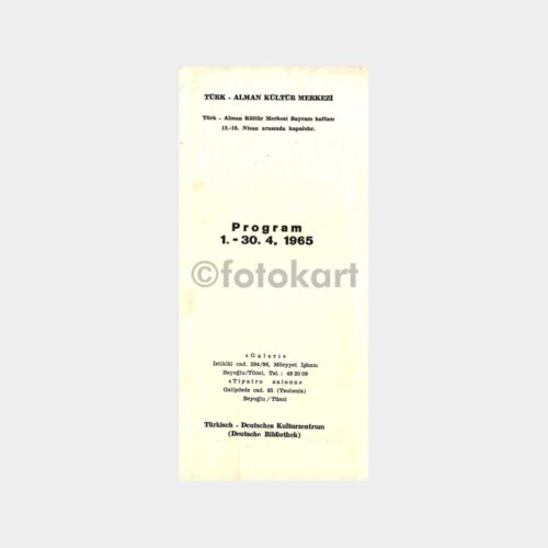 1965 Türk Alman Kültür Merkezi Program