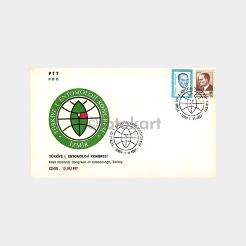 1987 Türkiye I. Entomoloji Kongresi FDC - İlk Gün Zarfı