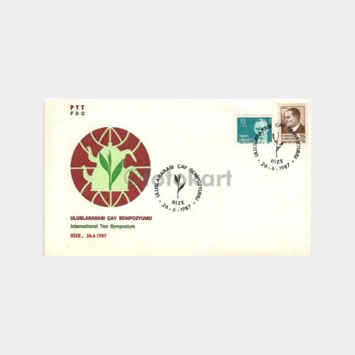 1987 Uluslararası Çay Sempozyumu FDC - İlk Gün Zarfı