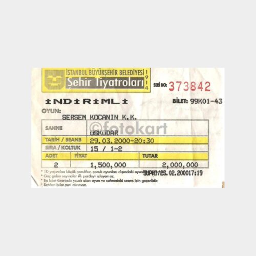2000 Üsküdar Şehir Tiyatrosu Bileti