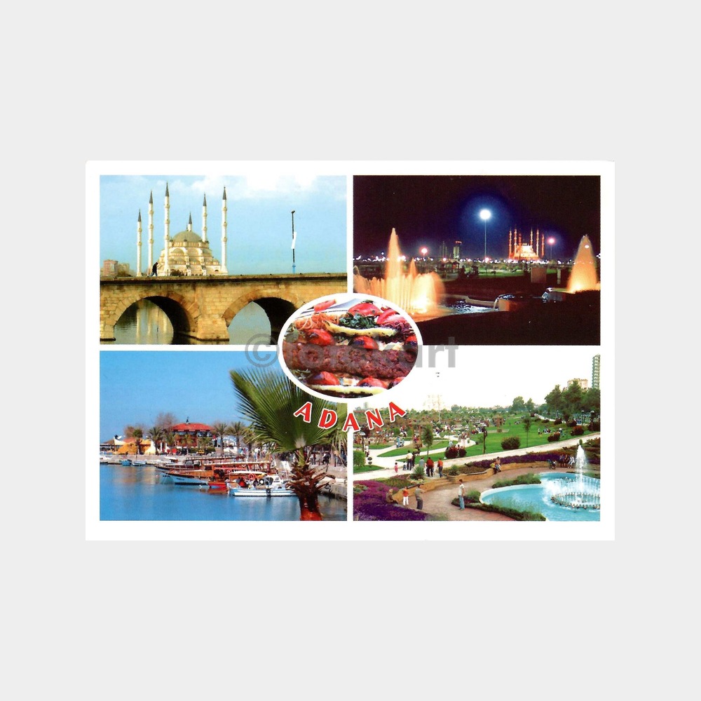 Adana Şehirden Görünüşler Kartpostal