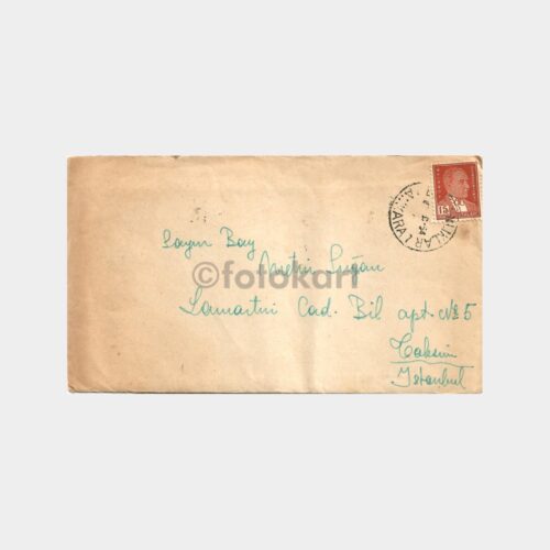 1954 Ankara Bakanlıklar Damgalı Zarf Mektup