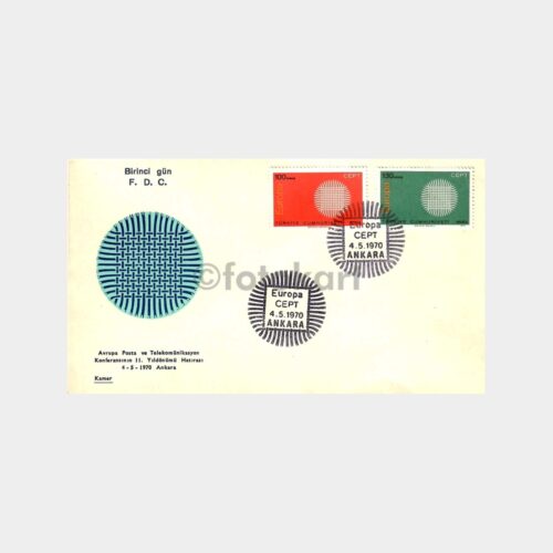 1970 Avrupa Posta ve Telekomünikasyon Konferansı FDC - İlk Gün Zarfı