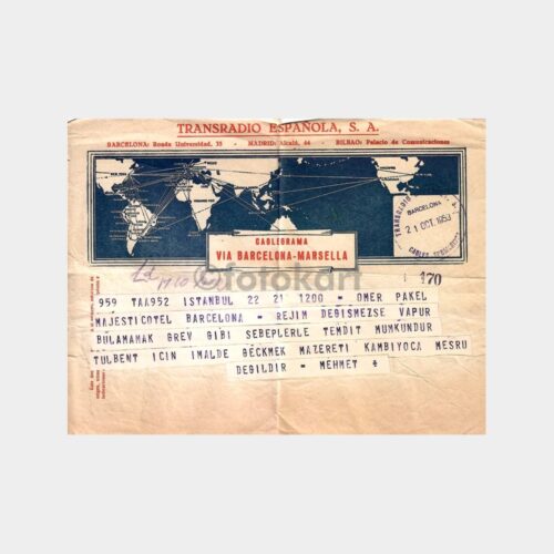 1953 Barselona İspanya Telgraf