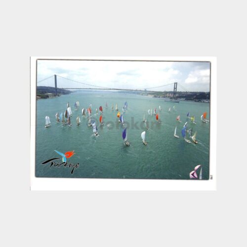 Boğaziçi Köprüsü ve Yelkenliler Kartpostal