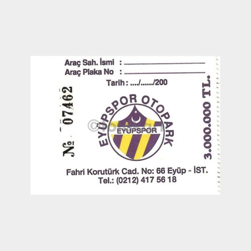 2000 Eyüpspor Otopark Bileti