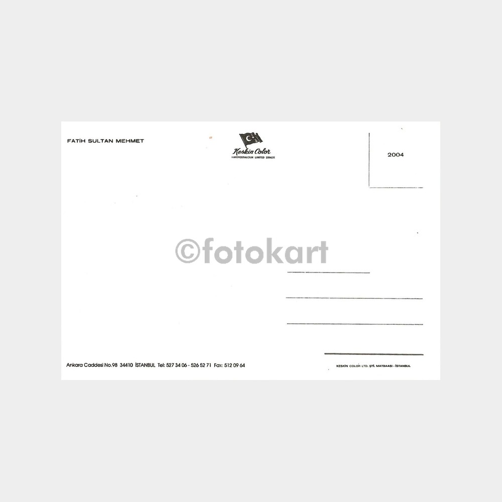Fatih Sultan Mehmet Konulu Kartpostal - Görsel 2