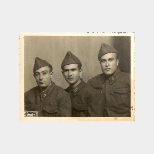 1950 Foto Sümer - Üç Asker Arkadaş Fotoğraf