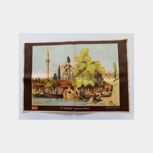 Hayat Dergisi - Orta Sayfası Poster, No. 99 Tophane Rıhtımı, 19. yy