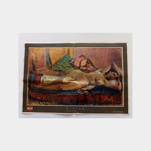 Hayat Dergisi - Orta Sayfası Poster, No. 104 Ressam İbrahim Çallı, Çıplak Tablosu