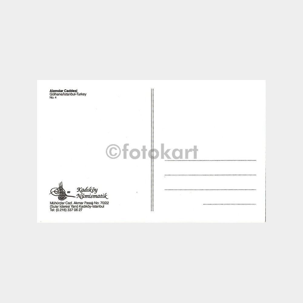 İstanbul Alemdar Caddesi Tramvay Reprodüksiyon Kartpostal - Görsel 2