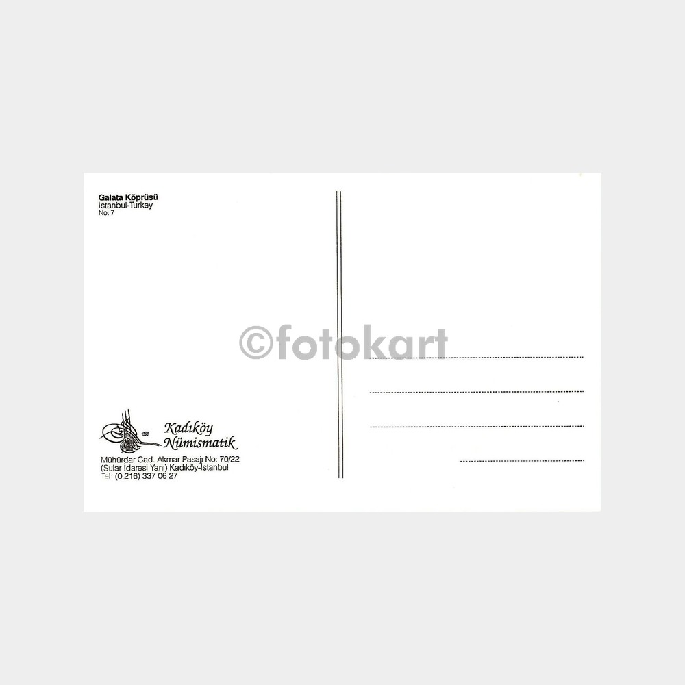İstanbul Galata Köprüsü-Tramvay Reprodüksiyon Kartpostal - Görsel 2