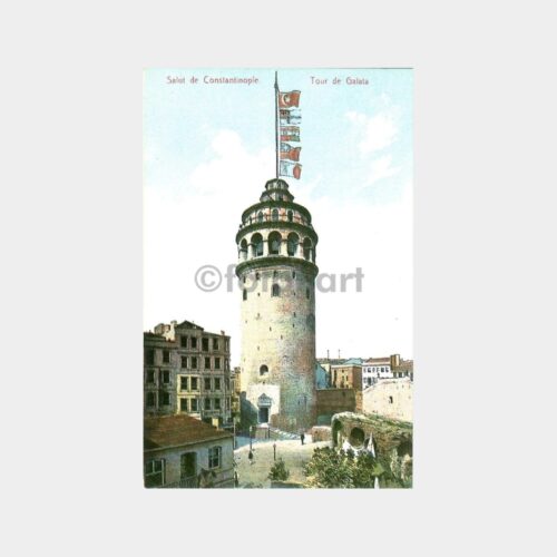 İstanbul Galata Kulesi Reprodüksiyon Kart