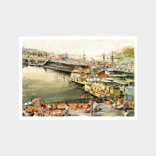 İstanbul Karaköy ve Galata Köprüsü Tablo Kart