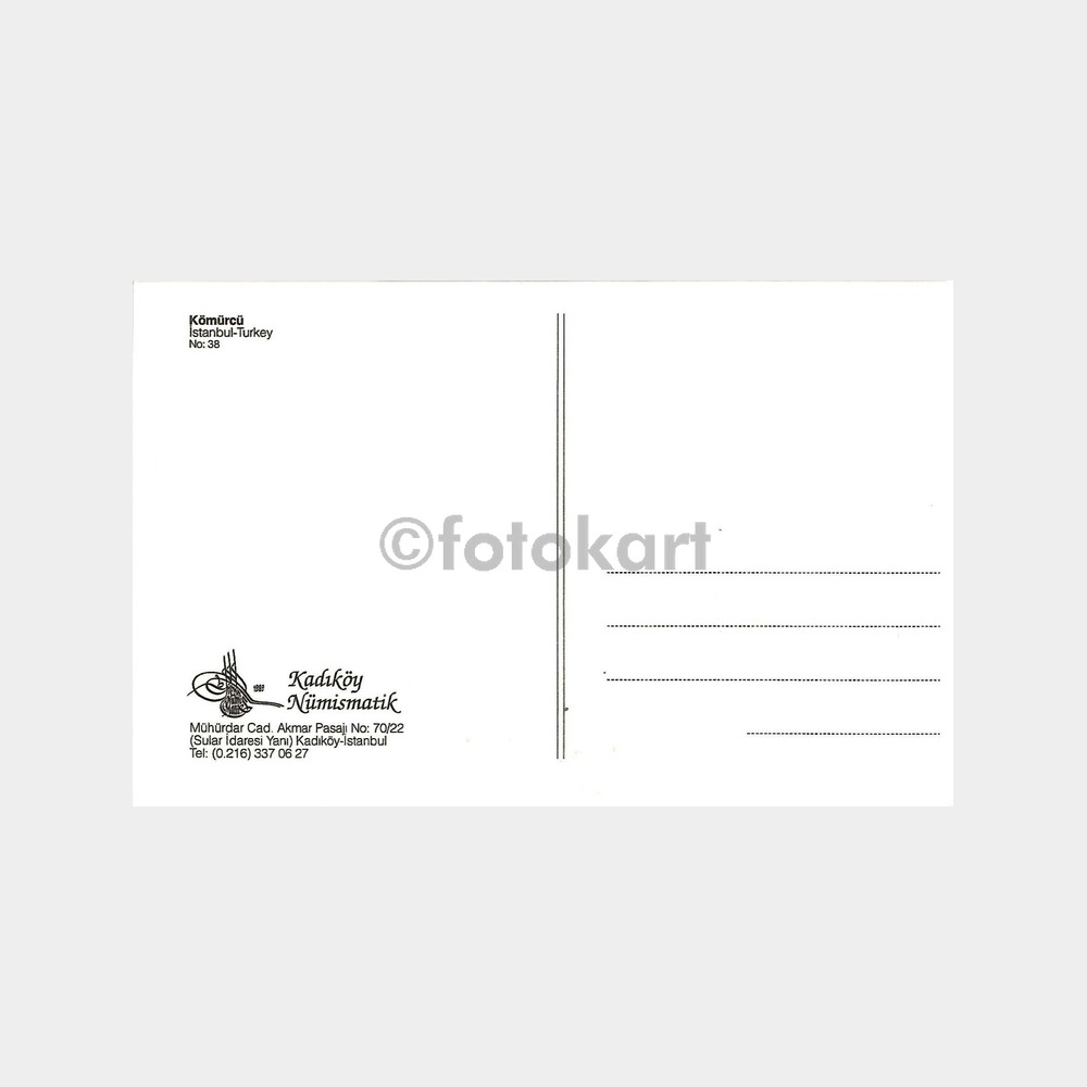 İstanbul Kömürcü Reprodüksiyon Kartpostal - Görsel 2