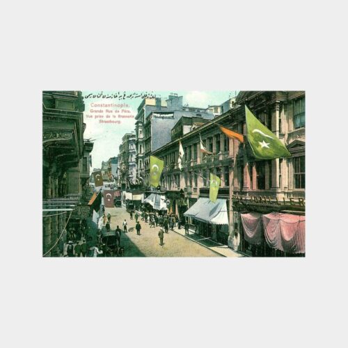 İstanbul Pera Beyoğlu Cadde Reprodüksiyon Kartpostal
